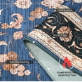thumbnail image 5 of Wondo 6x9 Ft Blue Floral Area Rug - Machine Washable Low Pile Non-Slip Carpet, Boho Vintage Farmhouse Decor for Living Room, Bedroom, Nursery & Office, 5 of 9