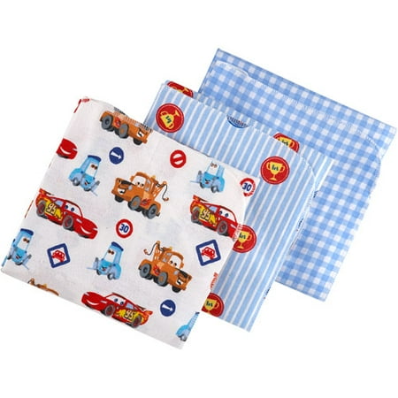 Disney Baby Bedding Cars Radiator Springs Flannel Blanket, 3pc