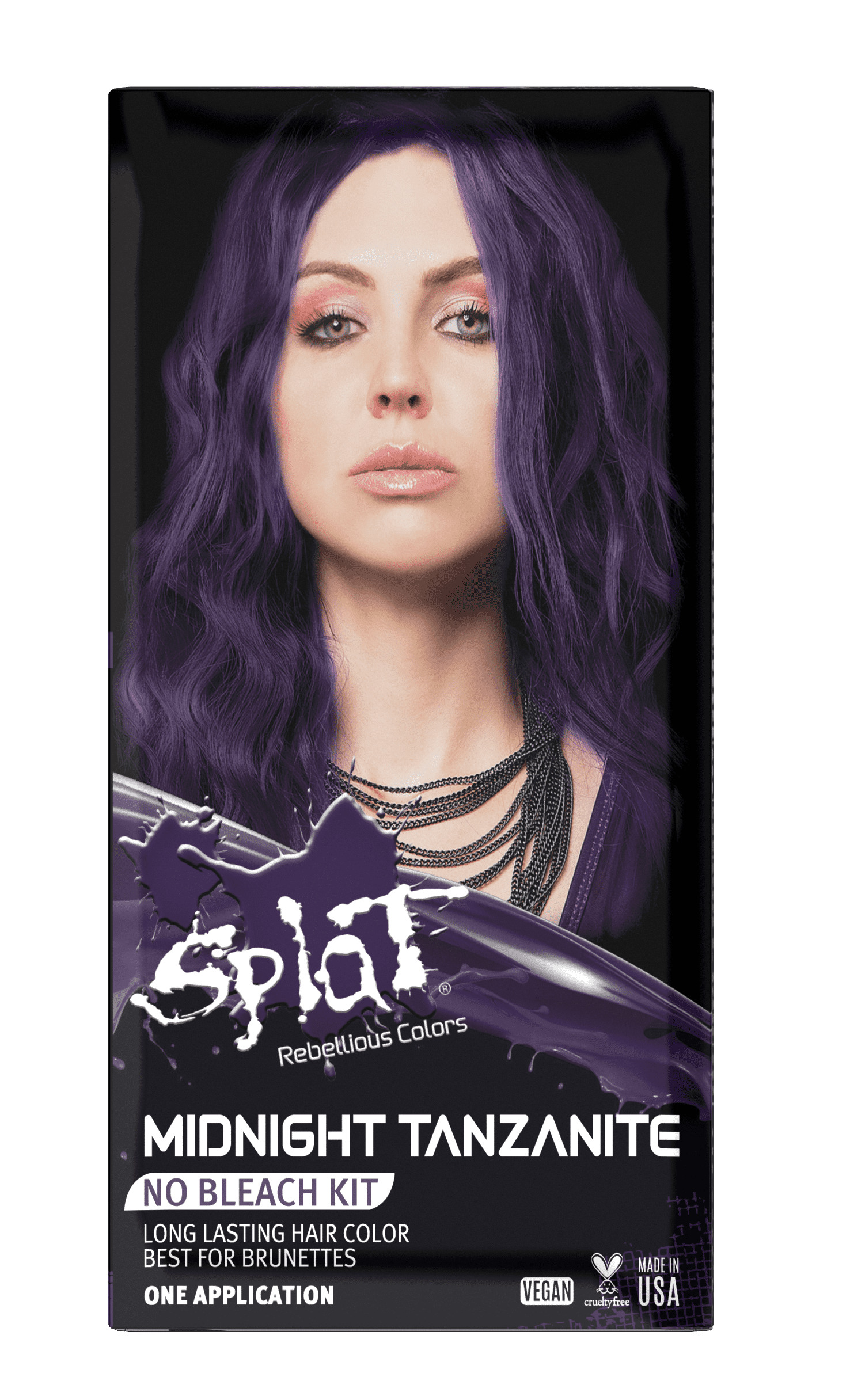 Splat Midnight Tanzanite Dye, Semi-Permanent Purple Hair Color 