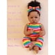 thumbnail image 4 of HOOMAI Lifelike Reborn Baby Dolls with Soft Body African American Realistic Girl Doll 22.8 Inch Best Birthday Gift Set, 4 of 5