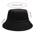 thumbnail image 5 of MySmile Sun Protection Black Fisherman Cap Bucket Hat for Unisex Adult Men Women Wide Brimmed Casual Hat, 5 of 5