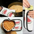 thumbnail image 5 of Yayeee Oven Mitts and Pot Holder Set of 2 Heat Resistant Kitchen Gloves Baking Hot Pad, Watermelon Pattern, 5 of 5