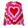 thumbnail image 3 of Guluxicc Womens Long Sleeve T Shirts Casual Valentines Day Graphic Print Tops, Pink, 2XL, 3 of 7
