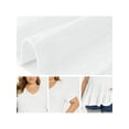 thumbnail image 6 of GRACE & GRANDEUR Women's Plus Size Easter Babydoll Tops Textured Tiered Pleated V Neck Short Sleeve Casual Loose Fit Summer Peplum Blouses 3X White, 6 of 7