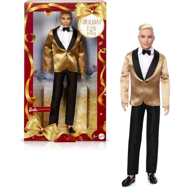 Muñeca de moda Barbie Signature 2025 Holiday Blonde Ken
