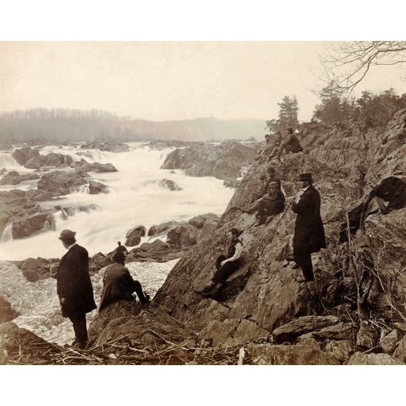Print: Great Falls, Potomac River, 1864