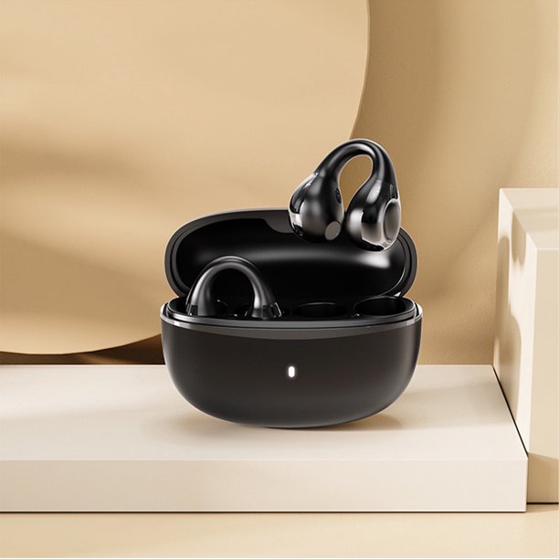 Auriculares inalámbricos Blukids con Bluetooth BT5.4, con clip abierto para iPhone, Android y ordenador, deportivos, micrófono integrado, cancelación de ruido, resistentes al agua y carga inalámbrica