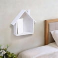 thumbnail image 2 of Cute House Wall Shelf, Wooden Storage Display Stand for Room, Kindergarten, Dining Room, Durable Solid Wood, Space-Saving Decor Shelving Unit, 2 of 5