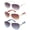 White, Brown & Blue, variant on 3 Packs Metal Frame Classic Aviator Sport Spring Temple Fashion Sunglasses for Men for Women