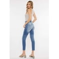 thumbnail image 5 of Kancan Women's High Rise Distressed Mom Jeans - KC9198L ST, 5 of 7