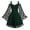 Green, variant on Women's Plus Size Gothic Clothing Skull Lace Long Sleeve Vintage Casual Top Under $10