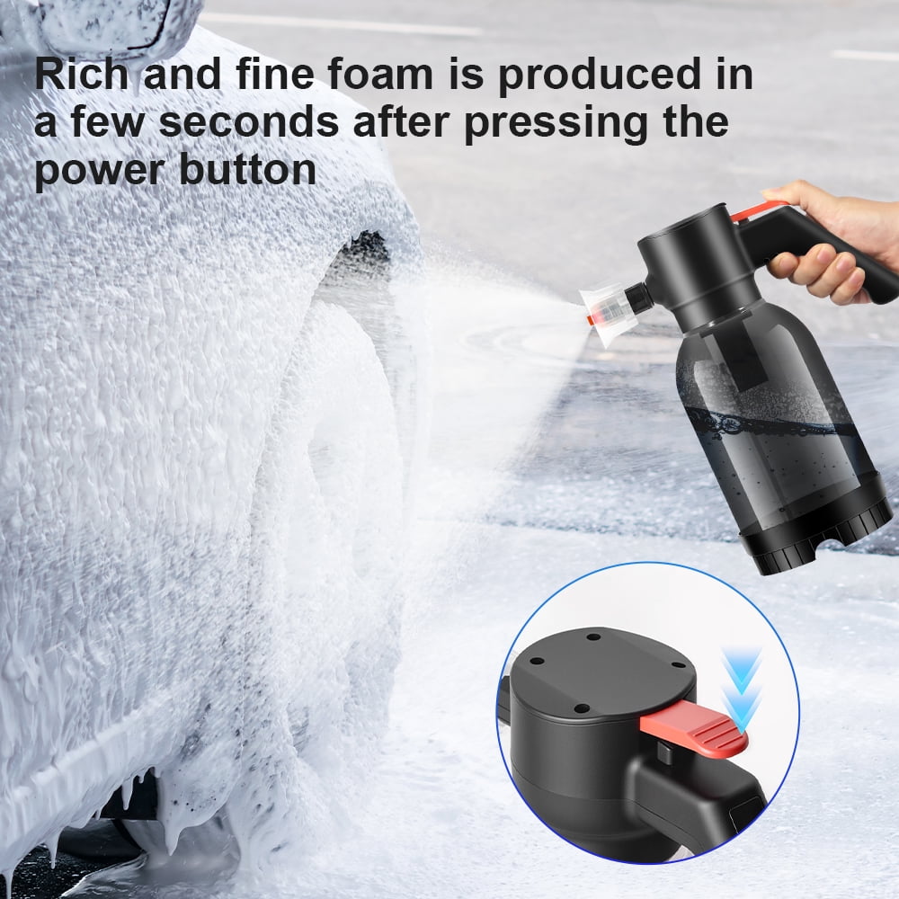 Uten Electric Foam Sprayer, Rechargeable Pressurized Foam Sprayer with Intelligent Pressure Control for Car Detailing, Home & Garden Cleaning