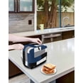 thumbnail image 4 of Navy Blue Black Grey Toaster Cover 4 Slice, Modern Irregular Geometric Abstract Dustproof Bread Machine Oven Cover with Storage Pockets, Fits Most Kitchen Toasters Protector, 4 of 5