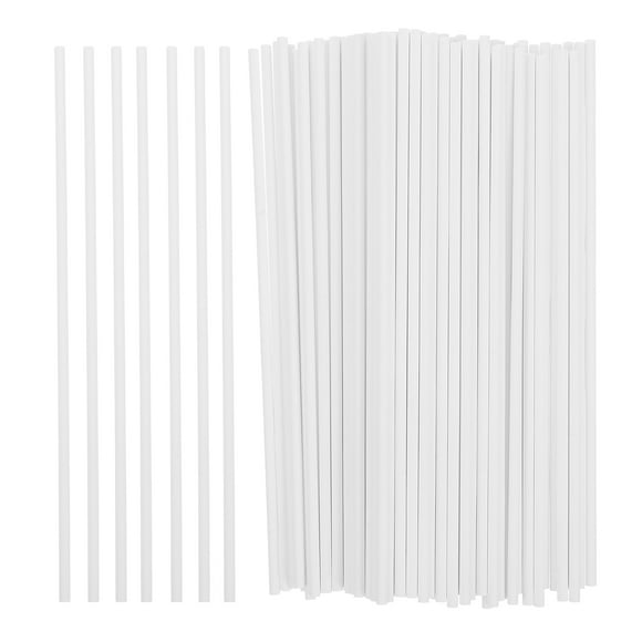 OULII 100pcs Cake Pop Sticks Paper DIY Projects White for Christmas Celebrations