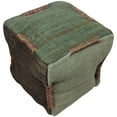 thumbnail image 3 of Andy Pouf Upholstered in Green Fabric, 3 of 3
