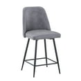 thumbnail image 7 of Jofran Maddox Mid-Century Modern Faux Leather Upholstered Counter Height Barstool (Set of 2), 7 of 7