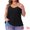 Black, variant on DARING DIVA Women's Plus Summer Eyelet Cami V Neck Casual Sleeveless Top 1X White