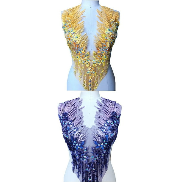 Blue lace applique discount