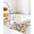 thumbnail image 4 of Ladybugs Eucalyptus Kitchen Dish Towels for Drying Dishes Set of 2, Spring Botanical Leaves Retro Waffle Weave Microfiber Hand Tea Bathroom Towels Quick Dry & Absorbent Towel 12x12, 4 of 7