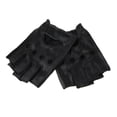 thumbnail image 1 of kurtrusly Retro PU eather Men Fingerless Driving Cycling Gloves Black Hook Loop XL 1Set, 1 of 6