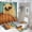 Style-2, variant on 4PCS Colorful Sleeping Sloth Bathroom Set with Rugs and Toilet Lid Cover Retro Fantasy Cute Animal Waterproof Shower Curtain Set for Bathroom Decor, Style-2