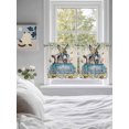 thumbnail image 3 of Animals Flowers 2 Panel Kitchen Curtains for Small Windows, Weeping Spring Floral Elegant Pastoral Rustic Bathroom Tier Curtain, Short Window Treatment for Bedroom/Living Room 55"x24", 3 of 6
