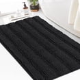 thumbnail image 1 of Alfombra de baño, felpilla, peluda, antideslizante, 60 x 90 cm, color negro, 1 of 7