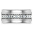 thumbnail image 4 of Men’s Diamond Wedding Band Accented Diamond Ring 18K Gold (G,VS), 4 of 4