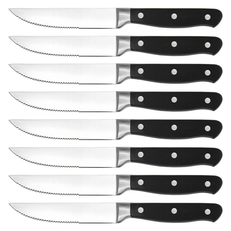 Kitchen Knife Set, 8pcs 1.8mm Single Bolster Stainless Steel Steak Knife Set