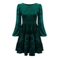 thumbnail image 5 of GZWYHT Dresses for Women 2025,Prom Dresses Velvet Homecoming Dresses Fall Flowing Cocktail Dresses Casual A Line Mini Dress Wedding Guest Dresses,Formal Dresses,Green Dress,Cocktail Dresses L, 5 of 9
