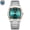 Rose gold with green dial and steel strap model, variant on Ultra-thin men's watch, waterproof, luminous quartz watch, dual calendar watch, day of the week display, men's wristwatch, fashionable trendy watch