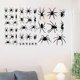 thumbnail image 5 of 2 hojas de arañas de terror impresas pegatina de Halloween pegatina de pared de miedo pegatina de pared de PVC extraíble para la oficina del bar en casa (negro), 5 of 5