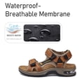 thumbnail image 2 of Mens Sports Sandals Leather Air Cushion Anti Slip Comfortable Beach Shoes Open Toe Leather Hiking Fisherman Shoes Brown 11.5 US, 2 of 7