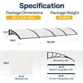 thumbnail image 4 of SPECSTAR Polycarbonate Window Door Awning Canopy Transparent with Black Bracket 40 Inch x 160 Inch, 4 of 8