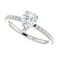 thumbnail image 3 of 1.22 Ct Stunning Solitaire Pear Shaped Diamond Wedding Rings for Women Solid 950 Platinum, 3 of 7