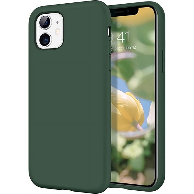 Entronix Funda de Silicona para iPhone 11, Suave Al Tacto, Antiarañazos y Antigolpes, Color Verde