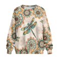thumbnail image 5 of Yuyamidu Oversized Novelty Sweatshirts for Womens Flower Dragonfly Loose Crewneck Pullover Women's Fashion Hoodie Sweatshirts with Pockets Casual Workout Tops Long Sleeve Shirts Clothing, 5 of 7
