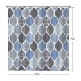thumbnail image 5 of Blue Geometric Quatrefoil Pattern Shower Curtain 72"x72" ,Bathroom Decorative Shower Curtains Set with 12 Hooks,Modern Waterproof Washable Shower Curtain, 5 of 6