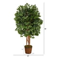thumbnail image 2 of Nearly Natural 5.5' Super Deluxe Ficus Artificial Tree in Wicker Planter, 2 of 4