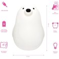 thumbnail image 2 of Luz nocturna para niños, linda lámpara de silicona con forma de oso para bebés y niños pequeños, luz nocturna de animales para niños y niñas, luz nocturna blanda para dormitorio y habitación de niños, 2 of 5