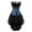 Blue, variant on Peacock Feather Corsets Bustiers with Steampunk Skirt Women 6XL Black
