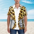 thumbnail image 2 of Disketp Leopard Gnomes Hawaiian Shirts for Men,Mens Casual Short Sleeve Button Down Shirts Beach Shirt,XX-Large, 2 of 7