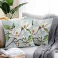 thumbnail image 2 of Throw Pillow Covers 20x20 Inch Set of 2, Botanical Flowers Waterproof Outdoor Pillow Covers, Country Magnolia Leaves Branches Decorative Cushion Pillowcases for Couch, Sofa, Bed, Garden, Patio, 2 of 9