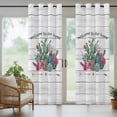 thumbnail image 5 of Outdoor Curtains for Patio Waterproof, Summer Cactus Outdoor Privacy Panels Grommet, Farmhouse Tropical Plants Wooden Grain Blackout Outside Curtains for Porch/Cabana/Pergola/Gazebo 54"x95", 1 Panel, 5 of 8