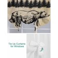 thumbnail image 3 of Brown Black Bear Tie Up Curtains for Windows 45 Inch Length Balloon Curtains Kitchen Adjustable Balloon Window Shade Farmhouse Cabin Forest Vintage Tie Up Valance Bathroom Curtain Window 42"x45", 3 of 6
