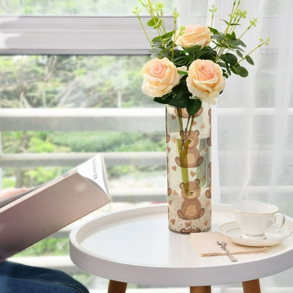 Teddy Bears Vases for Flowers Modern Decorative Vase Home Decor for Bedroom Kitchen Living Room Centerpieces