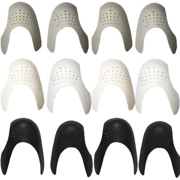 Anti-Wrinkle Shoes Creases Protector Toe Box to Reduce, Prevent Sports Shoes Crease for Men's 7-12/ Women's 5-8 (2 Black 2 Gray 2 White)