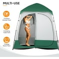 thumbnail image 2 of WYDK 2 Room Shower Tent, 7.5 FT Instant Pop Up Shelter with Carrying Bag, Privacy Changing Room Tent,Perfect for Portable Toilet, Camping, Dressing, Outdoor Indoor, Easy Set Up.Dark Green, 2 of 8
