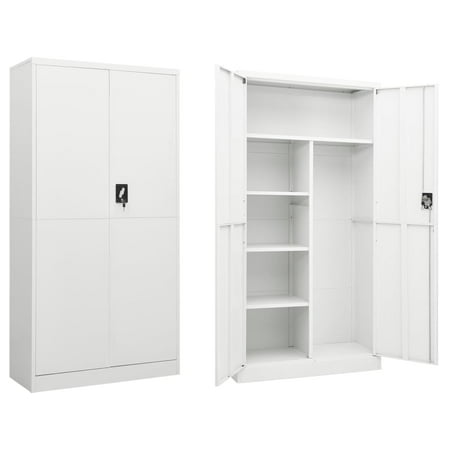 UPC: 8720286564011 | vidaXL Storage Cabinet with a Lock Storage Locker Storage Organizer Steel