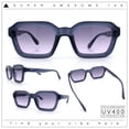 thumbnail image 2 of Retro Thick Plastic Minimal Rectangle Hipster Fashion Sunglasses Blue - Purple, 2 of 8